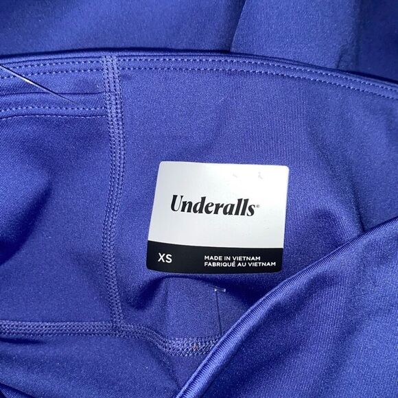 Underalls  mLined Crotch High-Rise Stretch Leggings Tights Athletic Yoga Blue XS - Picture 10 of 11